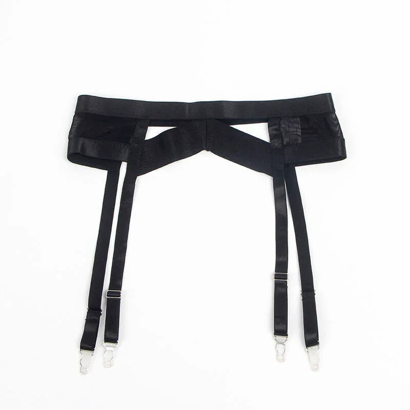 Subblime – 955236 Ensemble Soutien Gorge Bondage Noir avec Jarretelle S / M