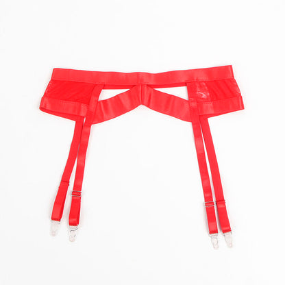 SUBBLIME - 955250 CONJUNTO DE SUJETADOR BONDAGE ROJO CON LIGAS S/M