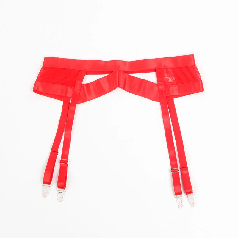 Subblime – 955250 Ensemble Soutien Gorge Bondage Rouge avec Jarretelles S / M