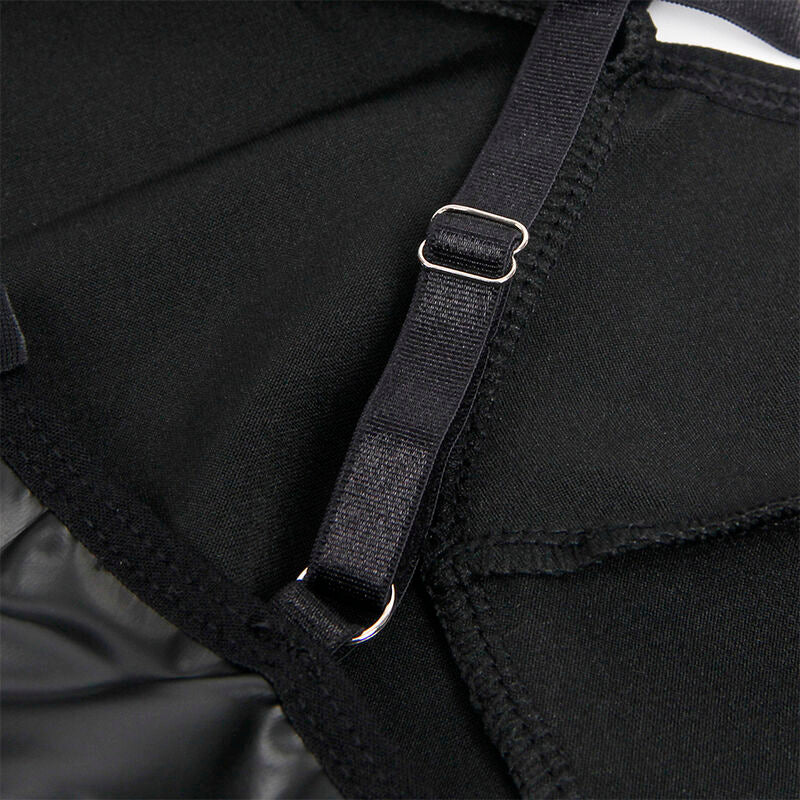 SUBBLIME - 955373 VESTIDO DE TIRANTES DE CUERO NEGRO S/M