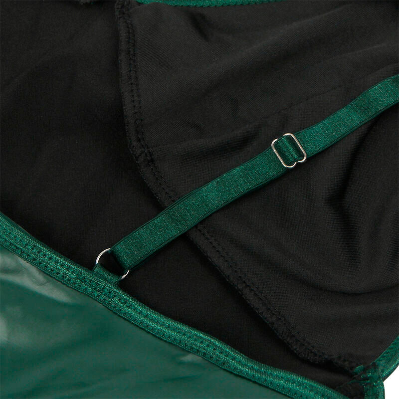 SUBBLIME - 955441 ROBE À BRETELLES IN VERT LEATHER L/XL