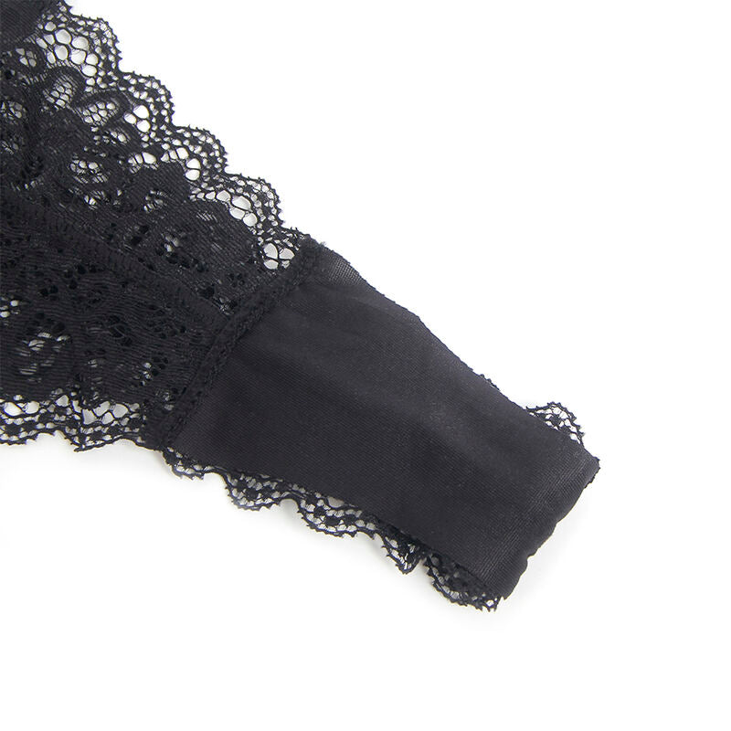 SUBBLIME - 955458 BODY DE CUERO NEGRO CON CREMALLERA S/M