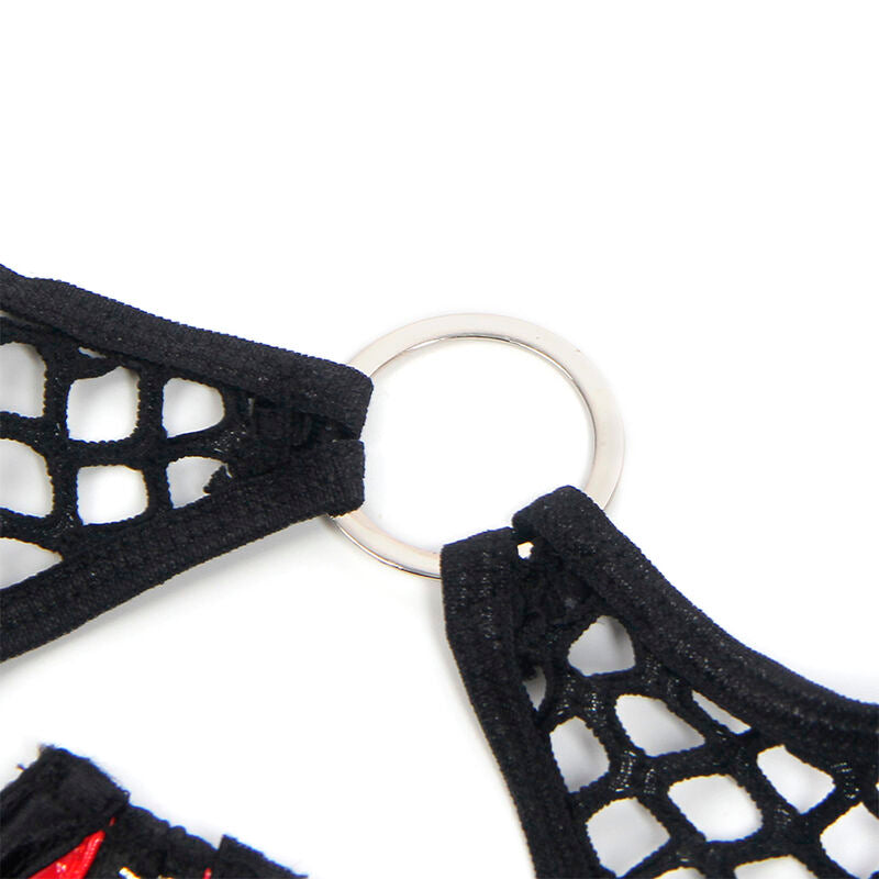 SUBBLIME - 955533 CONJUNTO DE SUJETADOR CON CREMALLERA DE CHAROL ROJO S/M