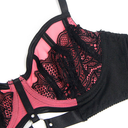SUBBLIME - 955571 CONJUNTO DE SUJETADOR DE CHAROL ROSA CON CREMALLERA S/M