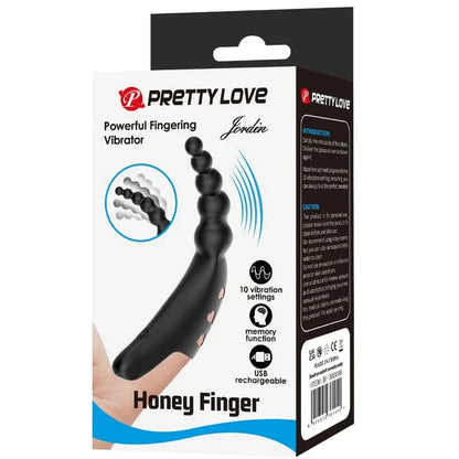 Pretty Love – Jordin Finger Vibrator 10 Vibrations Noir