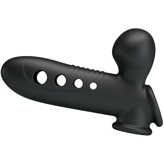 PRETTY LOVE - FUNDA PARA PENE CON CALAVERA Y BOLSA DE AIRE NEGRA