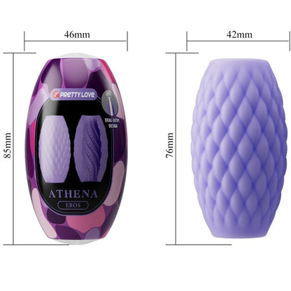 PRETTY LOVE - MASTURBADOR MASCULINO DE SILICONA PÚRPURA ATHENA EROS
