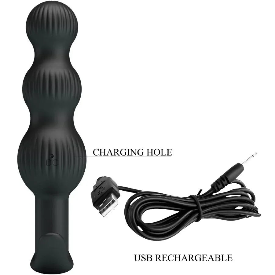 Pretty Love – Vibrateur Anal Sidney 10 Vibrations Noir
