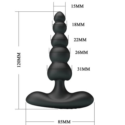 Pretty Love – Vibrateur Anal Corban 10 Vibrations Noir