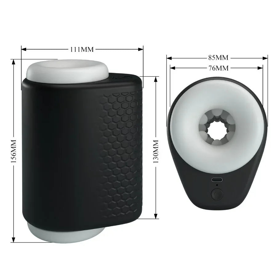 Pretty Love – Masturbateur pour Homme Dj Girl avec Vibration 5 Réglages Negro