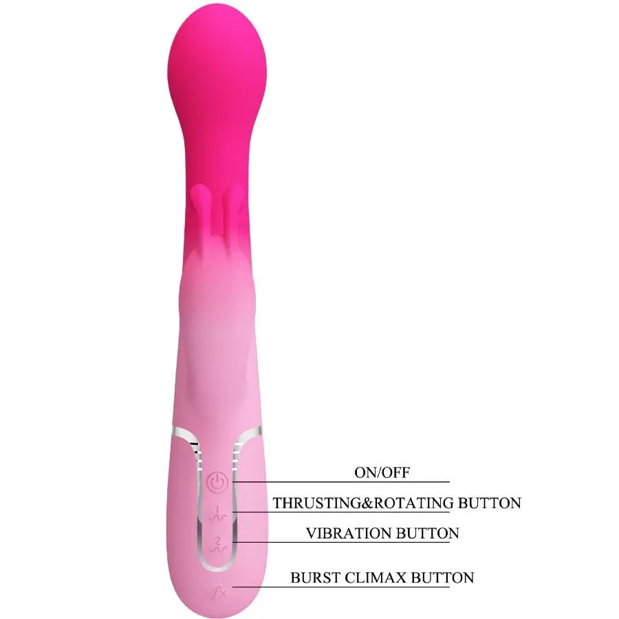 Pretty Love – Vibrateur Lapin Multifonction 3 en 1 Dejon Rose