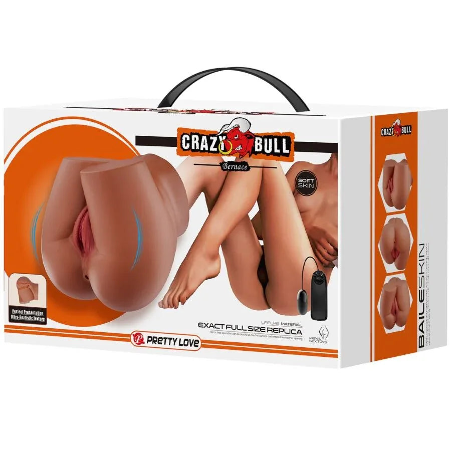 Crazy Bull – Vibrateur Bernace Ass avec Vagin et Anus Réalistes Télécommande