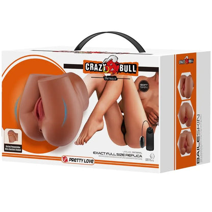 Crazy Bull – Vibrateur Bernace Ass avec Vagin et Anus Réalistes Télécommande