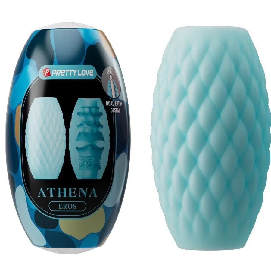 Pretty Love – Masturbateur pour Homme en Silicone Athena Eros Bleu Ciel