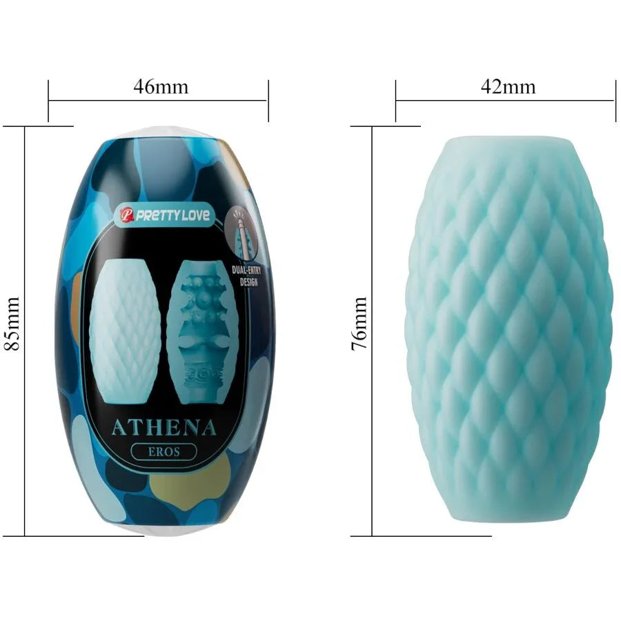 Pretty Love – Masturbateur pour Homme en Silicone Athena Eros Bleu Ciel