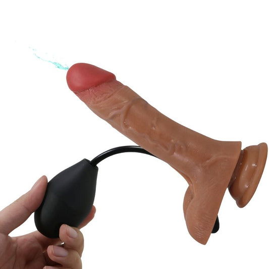 PRETTY LOVE - SLIP HARNAIS UNIVERSEL AVEC GODE VIBRANT ET SQUIRTING 15.5 CM MULATO