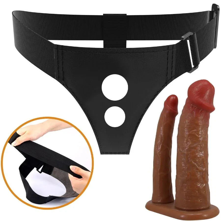 Pretty Love – Keaven Harnais Briefs Double Gode Universel et Confortable