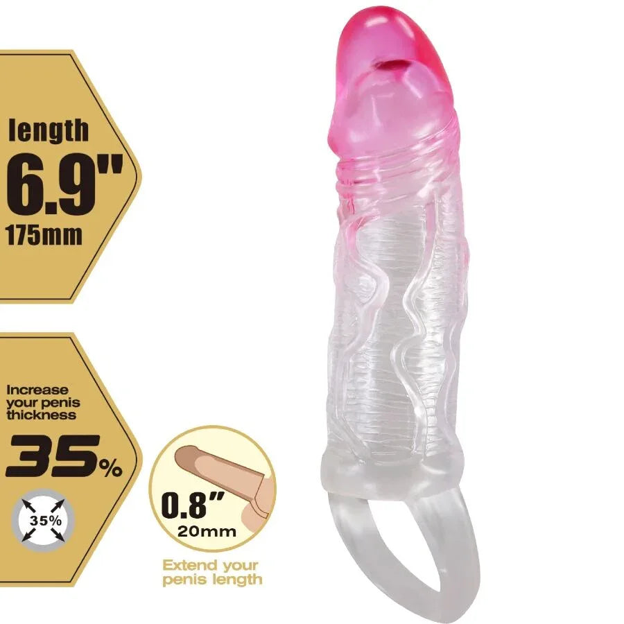 Pretty Love – Odes Gaine D'Agrandissement Réaliste de 2 cm pour Pénis Rose