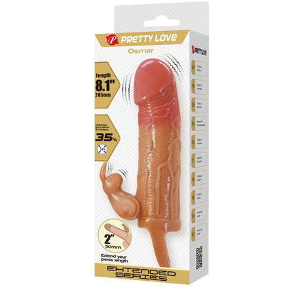 PRETTY LOVE - FUNDA PARA PENE OSMAR + ESTIMULADOR VIBRADOR DE CLÍTORIS