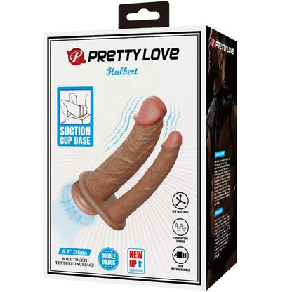 Pretty Love – Hulbert Double Gode Réaliste avec Vibration Mulato