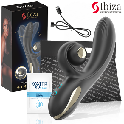 IBIZA - VIBRATEUR TWISTER AVEC STIMULATEUR DE COURBES ET VIBRO-ROTATION