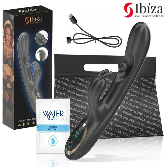 Ibiza Vibrateur Rabbit Puissant avec Perle Roulante Massante