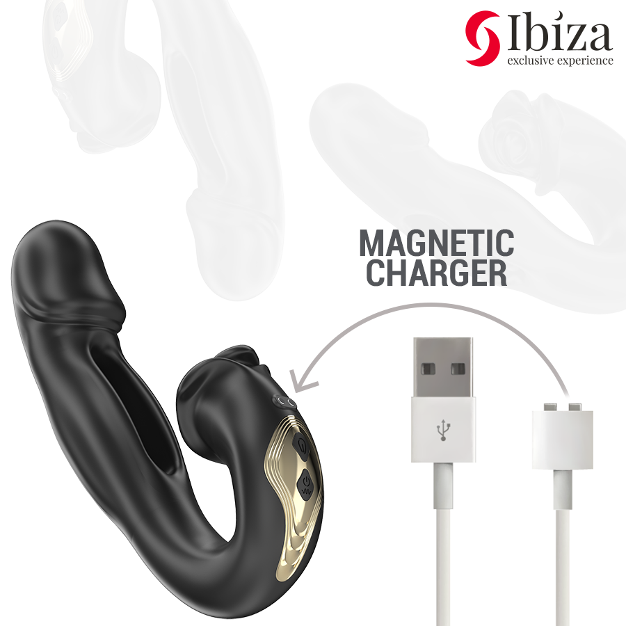 IBIZA - ROSE VIBRATEUR EFFET FLICKING ET STIMULATEUR DE CLITO