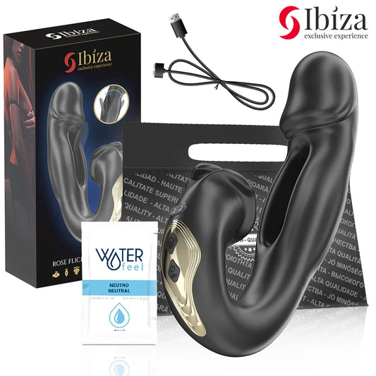 Ibiza Rose Vibrateur Effet Flicking et Stimulateur de Clito