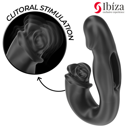 IBIZA - ROSE VIBRATEUR EFFET FLICKING ET STIMULATEUR DE CLITO