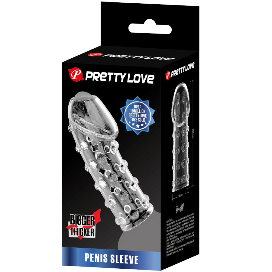 Manchon de pénis serré et volumisant transparent – Pretty Love