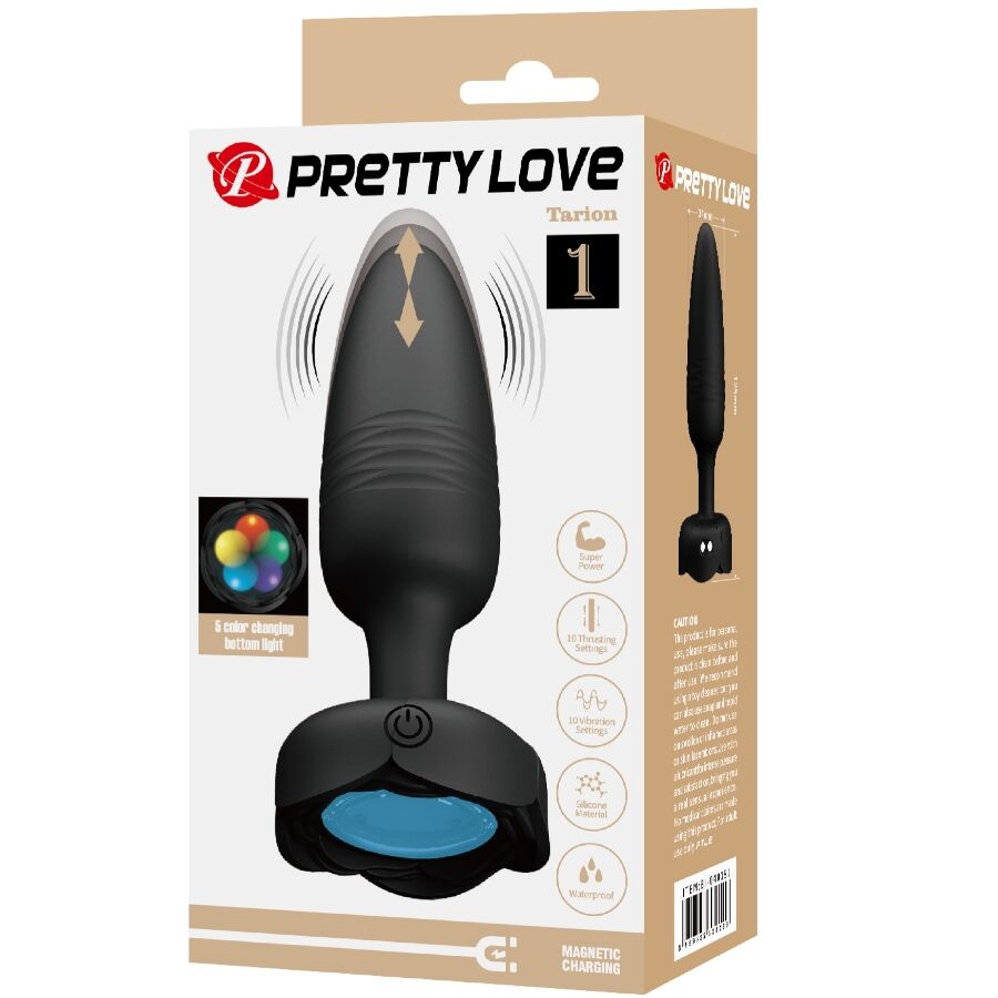 Tarion plug anal avec lumière LED noir 12,5 cm – Pretty Love