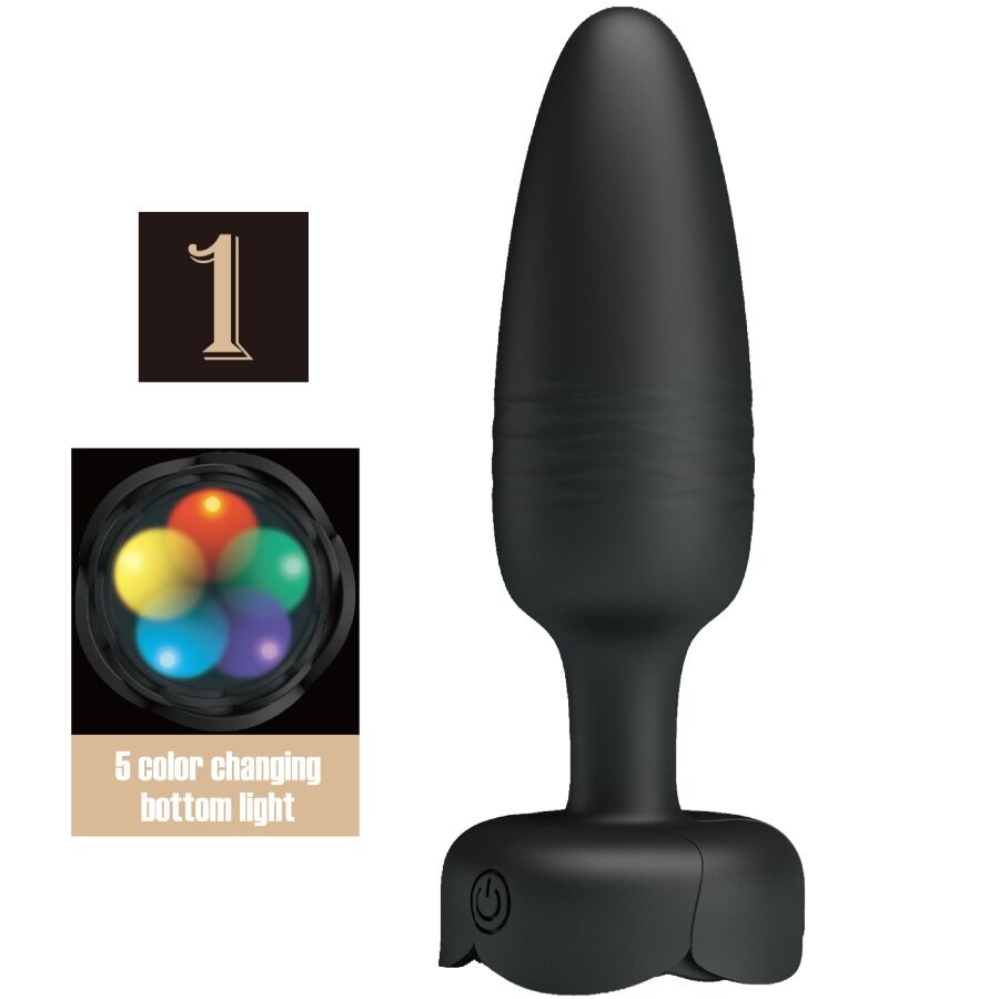 Tarion plug anal avec lumière LED noir 12,5 cm – Pretty Love