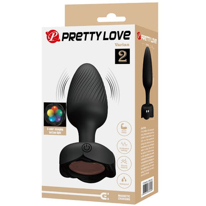Plug anal varian avec lumière LED noir 10,8 cm – Pretty Love