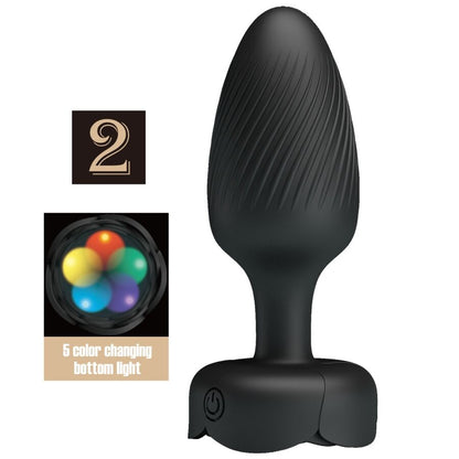Plug anal varian avec lumière LED noir 10,8 cm – Pretty Love