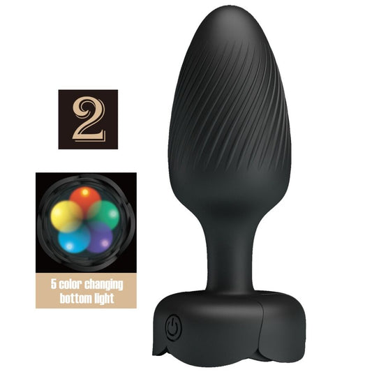Plug anal varian avec lumière LED noir 10,8 cm – Pretty Love