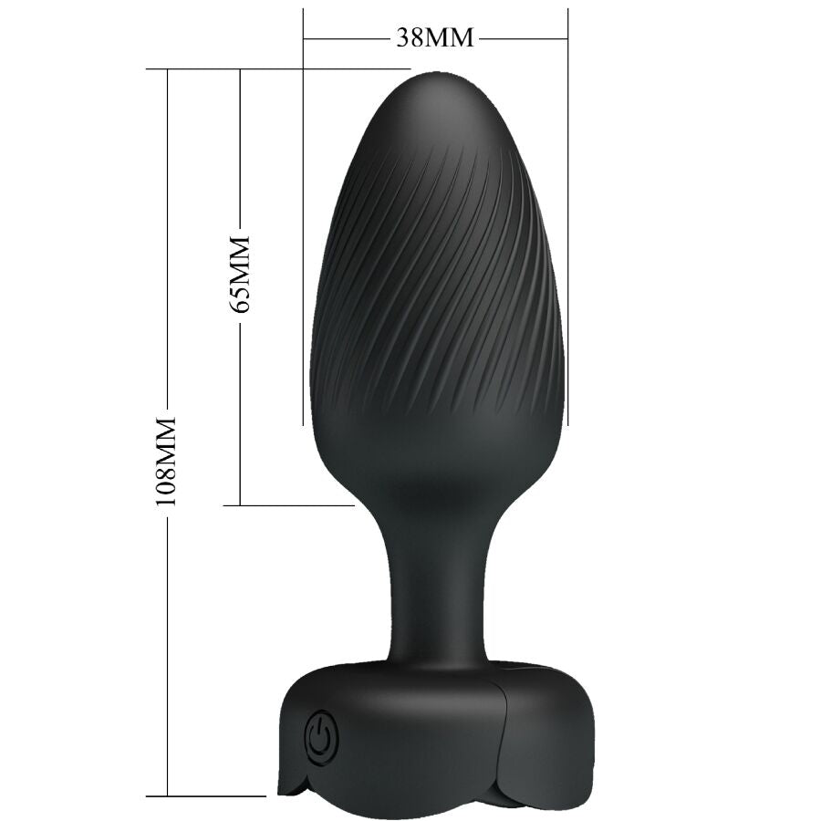 Plug anal varian avec lumière LED noir 10,8 cm – Pretty Love