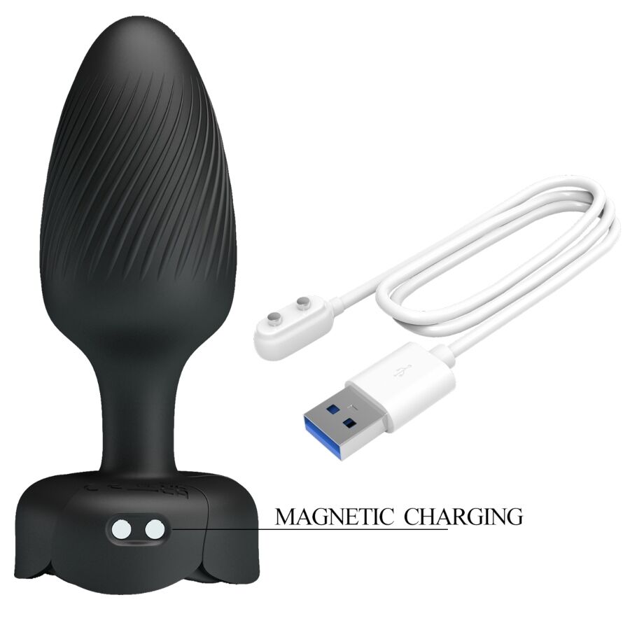 Plug anal varian avec lumière LED noir 10,8 cm – Pretty Love