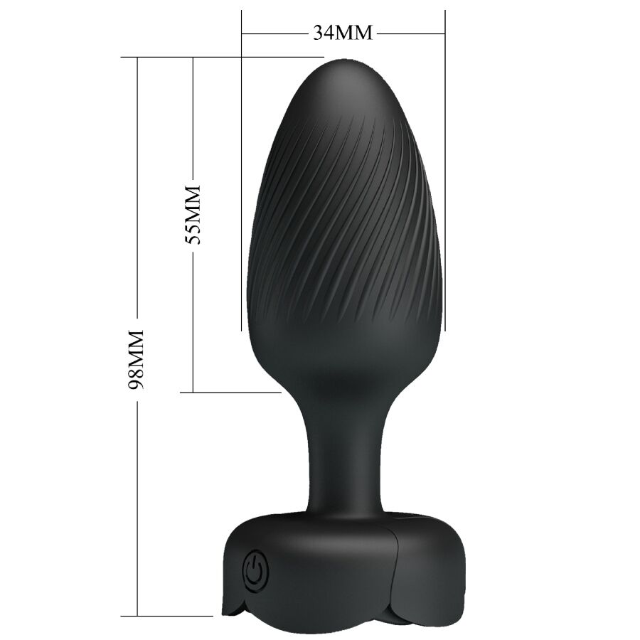 Osborn plug anal avec lumière LED noir 9,8 cm – Pretty Love