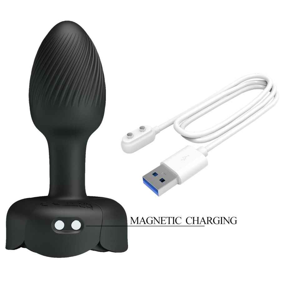 Plug anal olman avec lumière LED noir 8,8 cm – Pretty Love