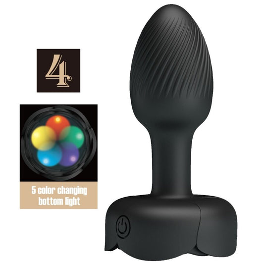 Plug anal olman avec lumière LED noir 8,8 cm – Pretty Love