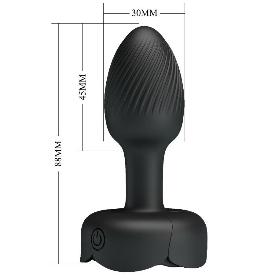 Plug anal olman avec lumière LED noir 8,8 cm – Pretty Love