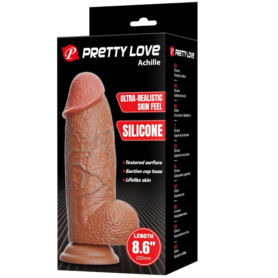 Gode ultra réaliste achille 22 cm – Pretty Love