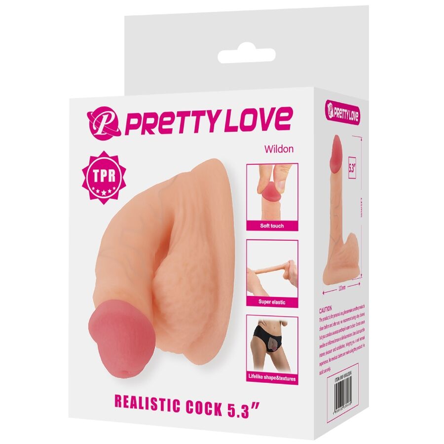 Dildo wildon ultra réaliste et élastique 10 cm naturel – Pretty Love