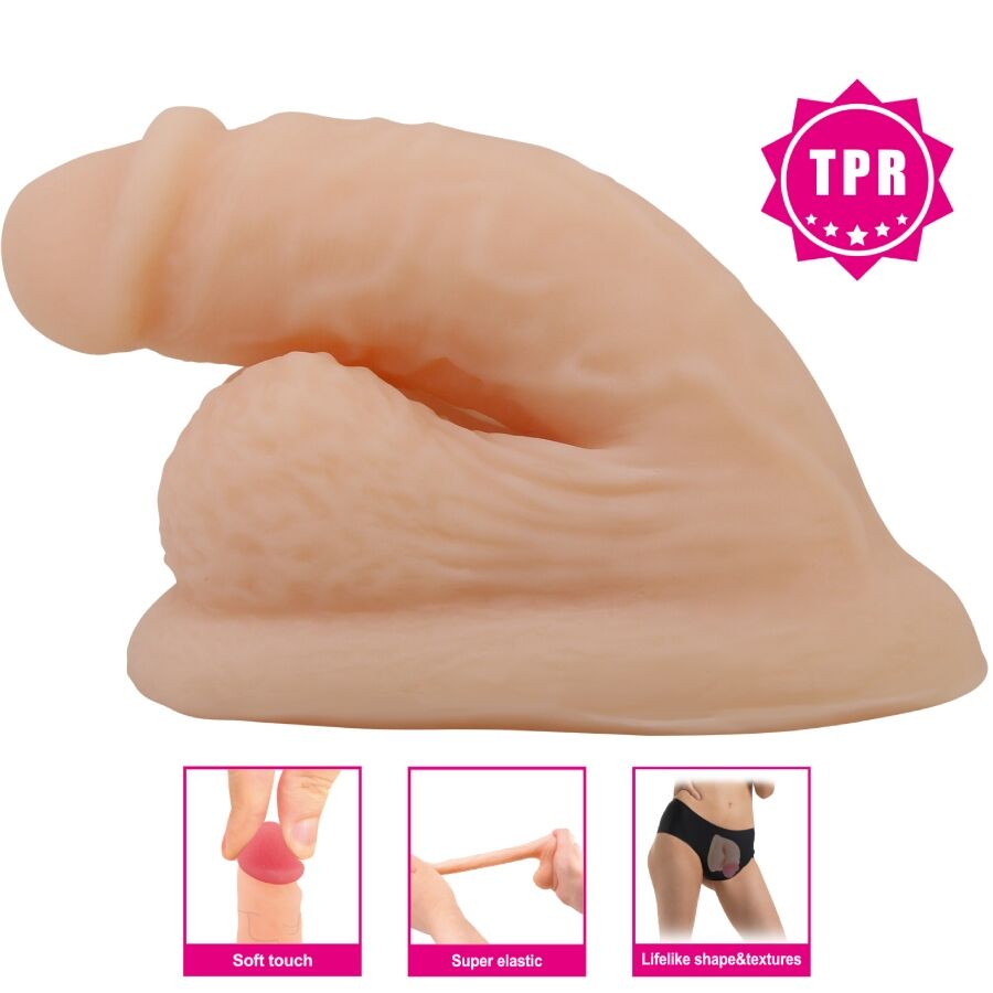 Dildo wildon ultra réaliste et élastique 10 cm naturel – Pretty Love
