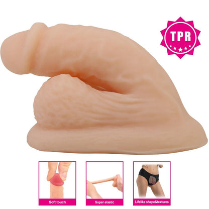 Dildo wildon ultra réaliste et élastique 10 cm naturel – Pretty Love