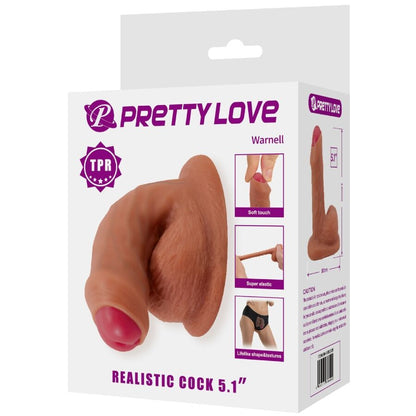 Warnell gode ultra réaliste et élastique 9,5 cm mulato – Pretty Love