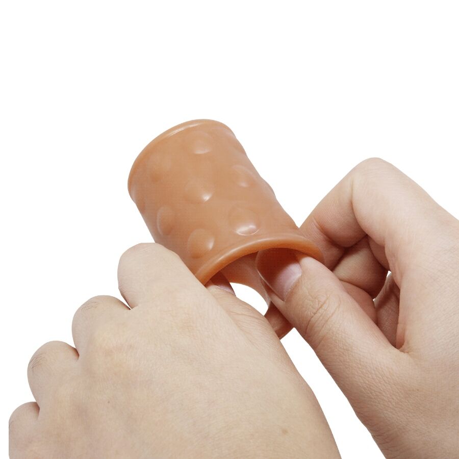 Manchon pénis avec plug anal naturel – Pretty Love