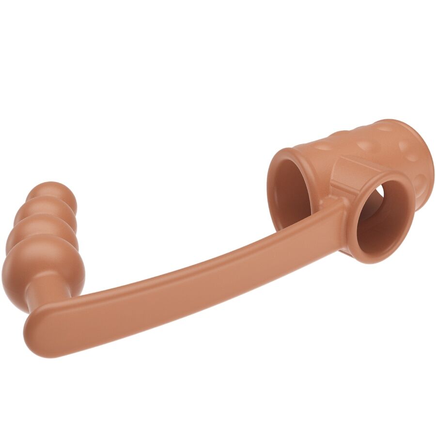 Manchon pénis avec plug anal naturel – Pretty Love