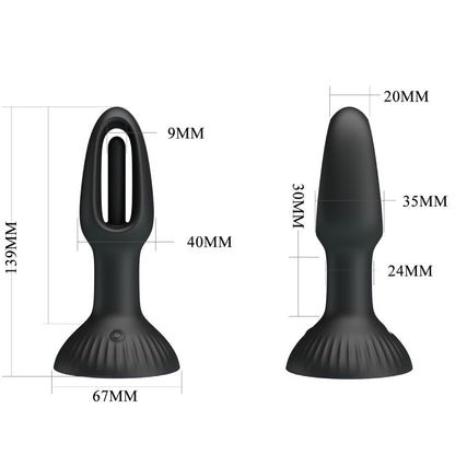 Plug anal hubert avec 7 modes de vibrations – Pretty Love
