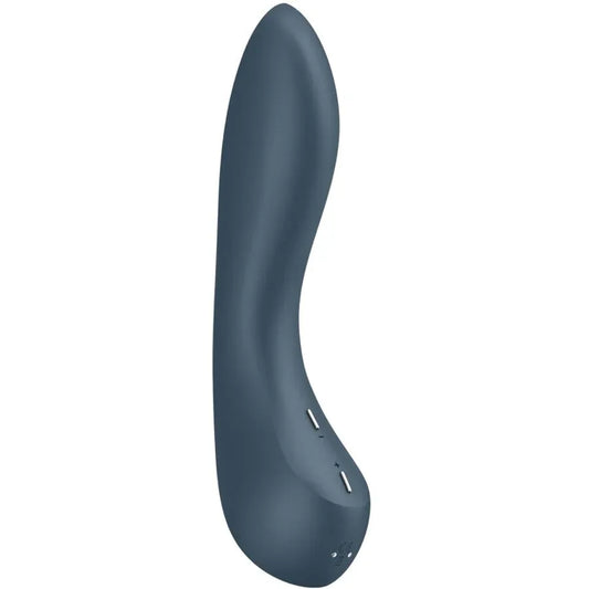Satisfyer G-Spot Wave 4 gris-bleu foncé en trois quarts côté boutons